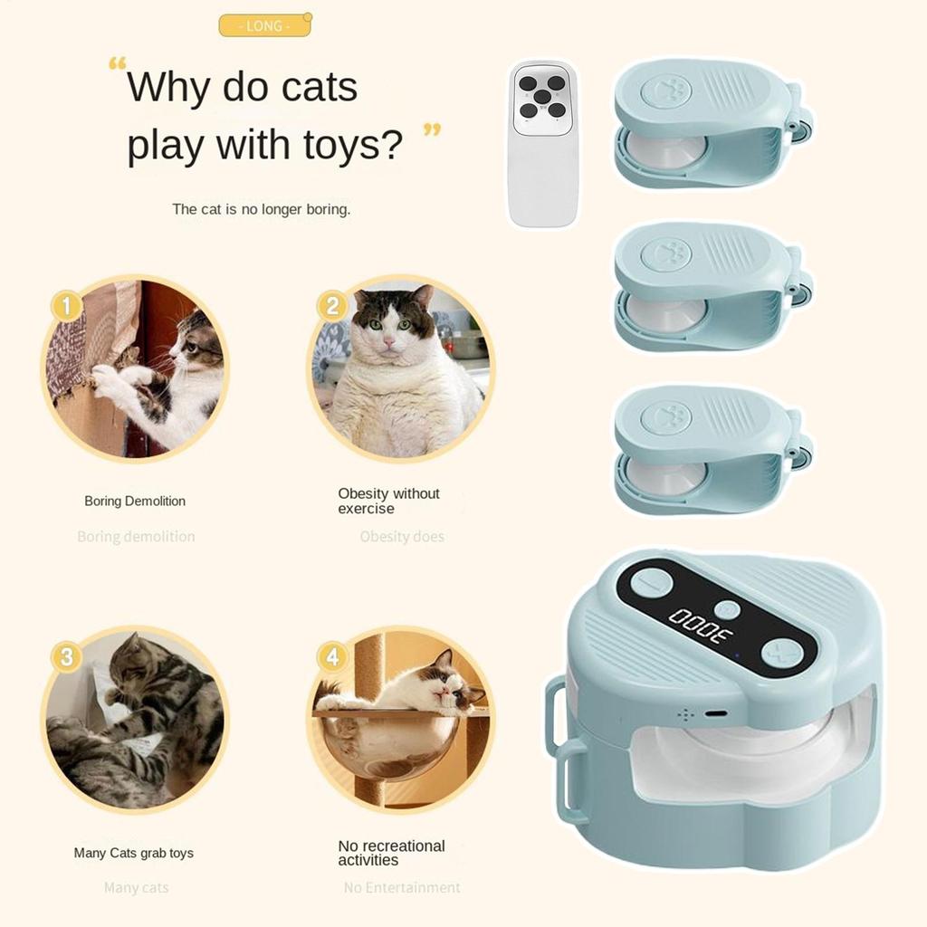 Electric Cat Toy Quiet Treadmill Game With Remote Control Cat Enrichment Toys With Adjustable Speeds For Home Living Room