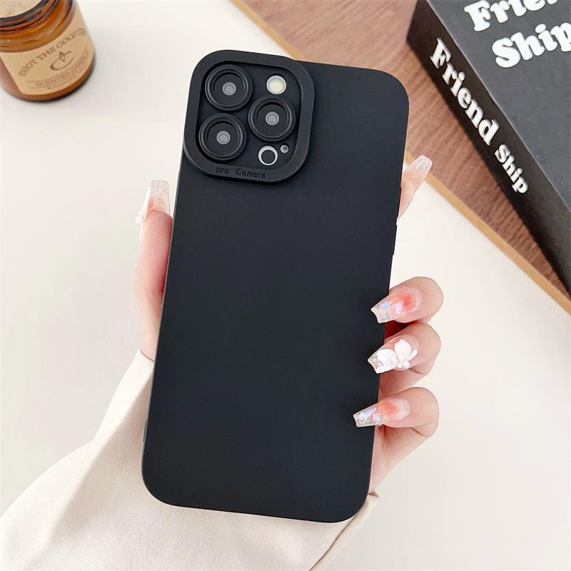 

Подходит для чехла для мобильного телефона iPhone 15 14Promax Матовый чехол-защита для Apple 13 с эффектом кожи 12TPU iPhone 6s Plus [5.5 inch] чёрный