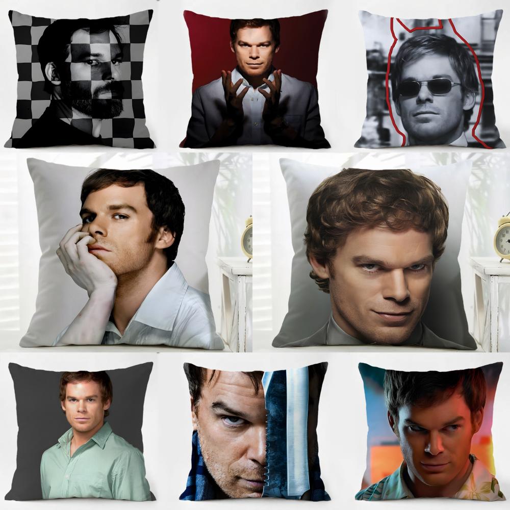 Fashion Stoic Actor Reserved MMichael C Hall Cushion Cover Washable Linen Pillowcase Soft for Daily Sofa Bed Home Room Decor
