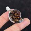 Ammonite Fossil Pendant Natural Gemstone Pendant 925 Sterling Silver Pendant Handmade Jewelry Gifts for Women Very Pretty Silver Jewelry