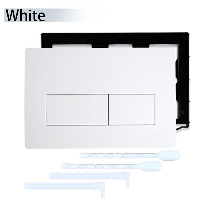 Sleek White Matte Dual Flush Actuator Plate Compatible Geberit Sigma Series Concealed Cistern Toilet Control Panel Bathroom Accessory