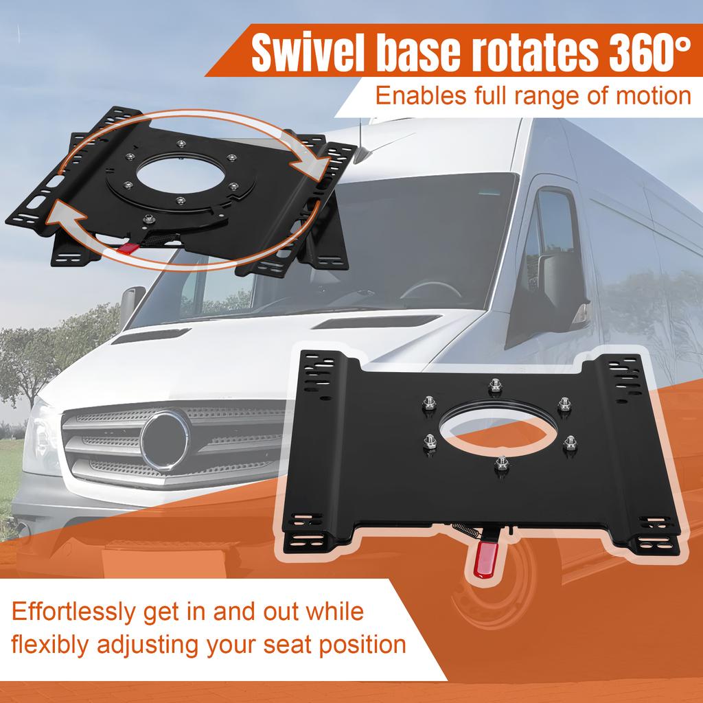 For Sprinter T5/T6 Transit Steel Swivel Base Replacement 360-Degree Rotating Rust Proof Modification Replacement Accessories