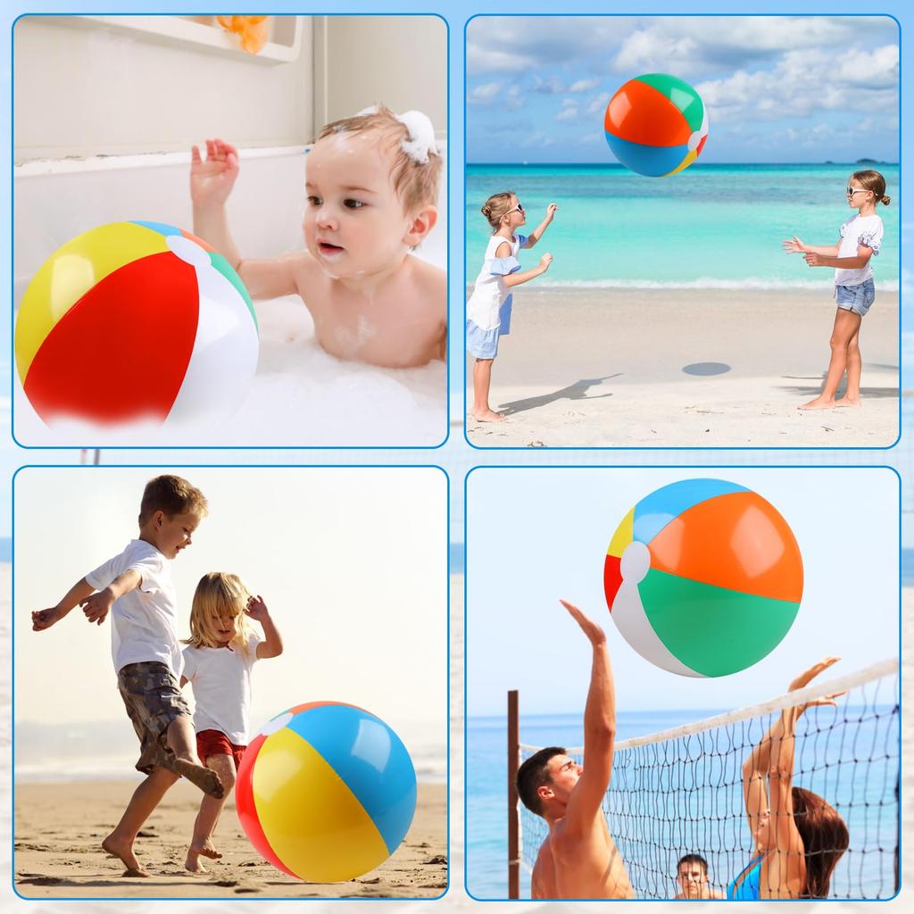 REGUICORP Beach Balls Perfect for Summer the Beach and Summer Parties (2-pack, 50.8cm Diameter) - Days, Beach, Pool, Volleyball, Sports, (Inflated