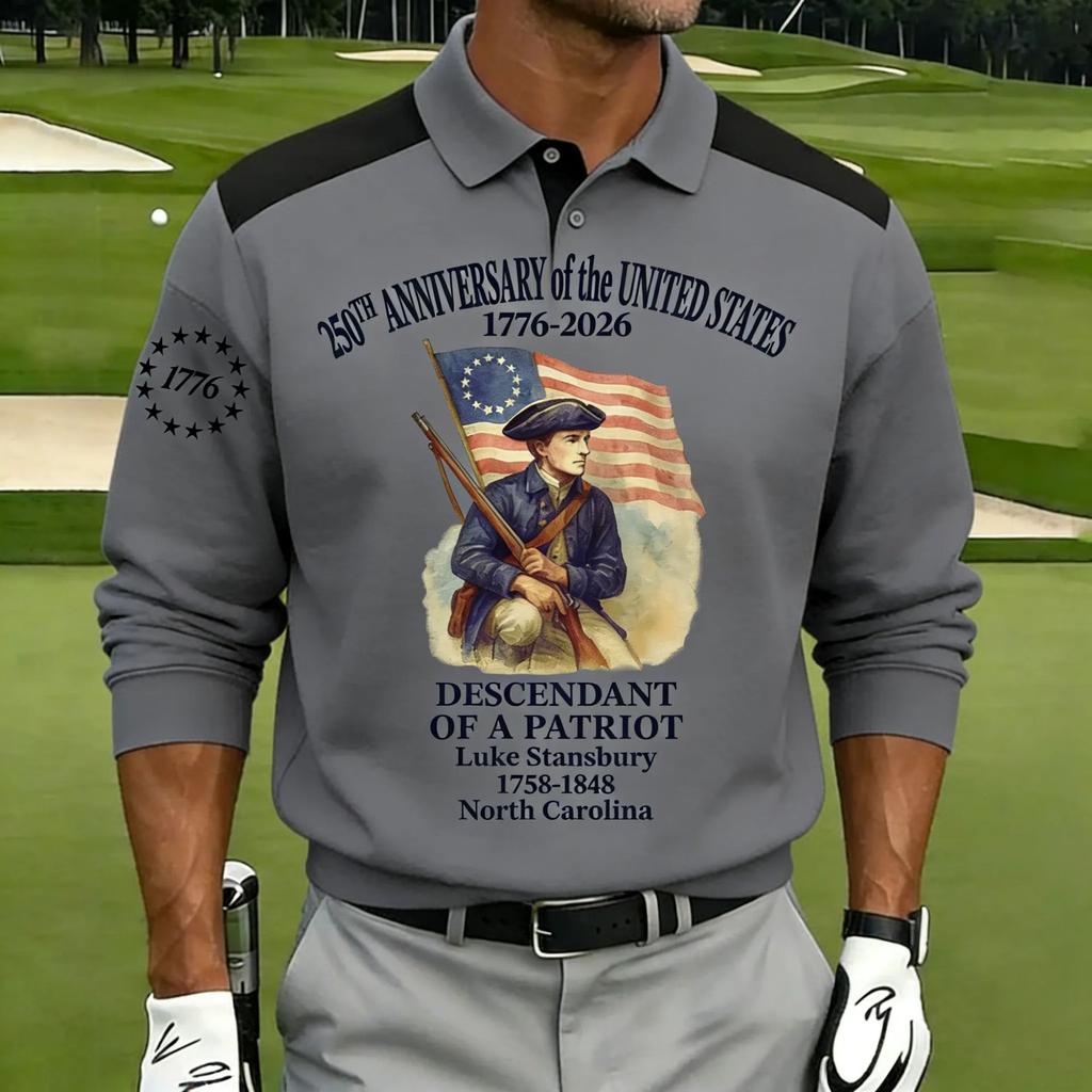 2026 New Men's American Flag 3D Printed Polo Shirt Summer Casual Short Sleeve Lapel Business Sports Top