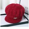 Middle Aged and Elderly Hats, Children's Knitted Woolen Hats, Women's Warm Ear Protection Hats with Velvet, Mothers' and Grandmothers' Hats