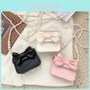 Childrens Butterfly Bow Mini Purse With Pearl Chain For Daily Use