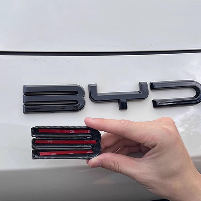 For BYD Seagull Black Car Front Emblem Modification Black Warrior Car Badge Covering Styles Logo