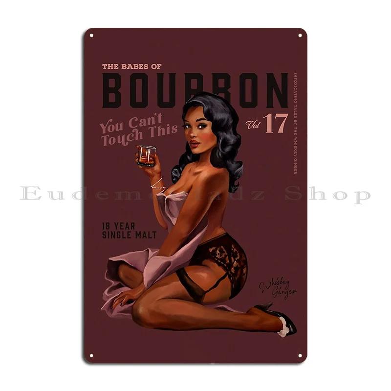 The Babes Of Bourbon Vol  Vodka Vixen Edition Sexy Vintage Pinup Art Illustration Metal Plaque Poster Living Room Club Bar