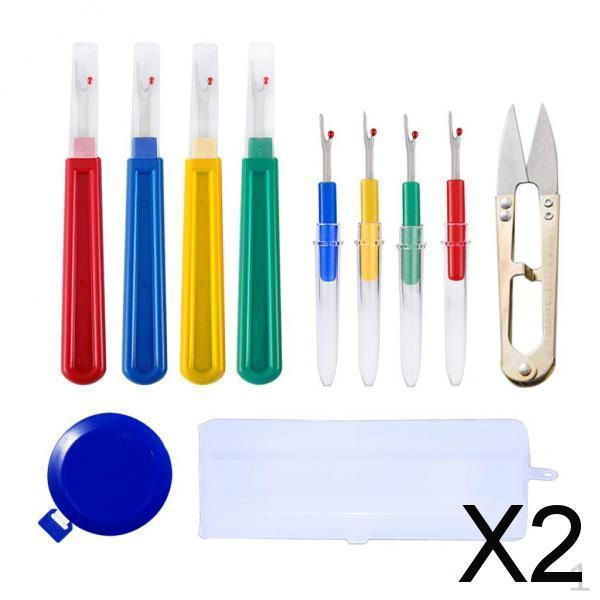 

2xSewing Tool Set with Thread Removal KnifeTape Scissor Needlework