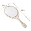 Vintage Hand Mirror with Handle, Portable Vanity Makeup Mirror for Travel, Classic Style Handheld Mirror