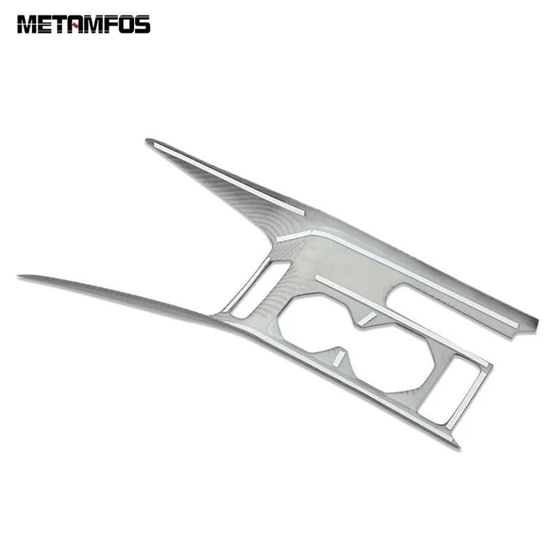 For Volkswagen VW T-Cross Tcross -2024 2025 Carbon Fiber Water Cup Holder Handbrake Cover Trim Inner Accessories Car Styling