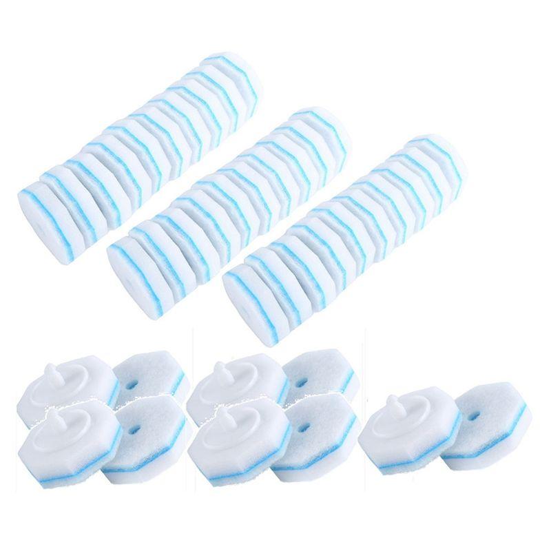 

A84E-40 Штук Обновленная Ручка Туалетного Ершика Одноразовые Палочки для Чистки Туалета Сменные Насадки-Скрубберы для Чаши Легкая Установка