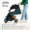 Poussette canne compacte LIONELO Julie One - Jusuq'à 22 Kg - Légère &amp; pliable - Accessoires - Noir