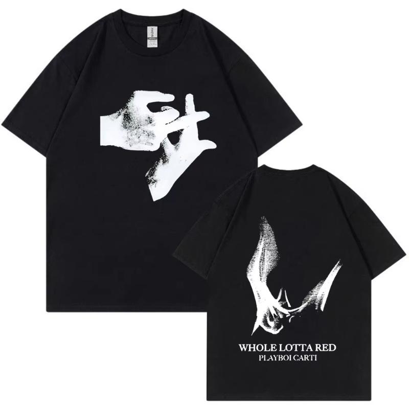 Rapper Playboi Carti Antagonist Tour Tshirt 2023 Concert Fans T Shirt Unisexs Fashion Hip Hop Short Sleeve Oversized Tshirts