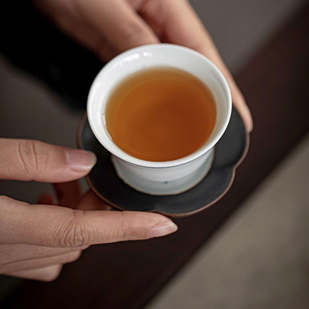 Ceramic Tea Cup Coaster Heat-resistant Insulation Pad Tableware Snack Dish  Hotel
