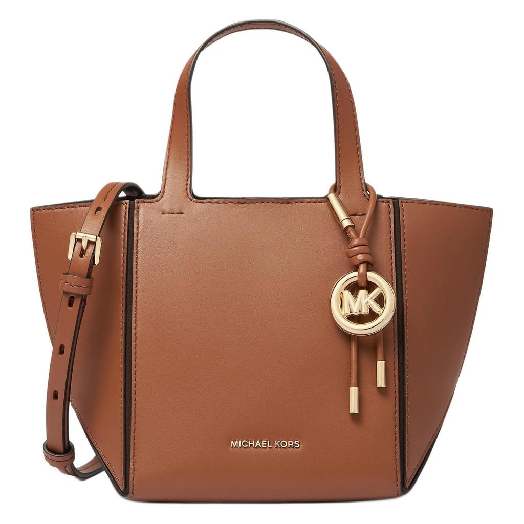 Michael Kors MK Jordi Tote Bag With Metal Accents And Round Decorations Women tote bags Brown 30R6G9JT9L-BROWN
