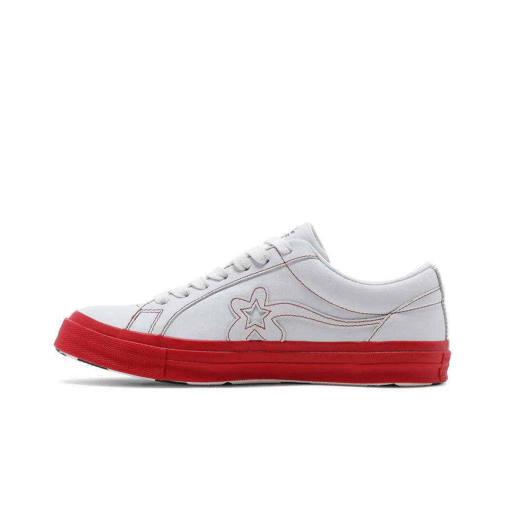 Converse One Star Ox 'Racing Red' (Unisex) White / Antique White / Racing Red Skate Shoes 164026C