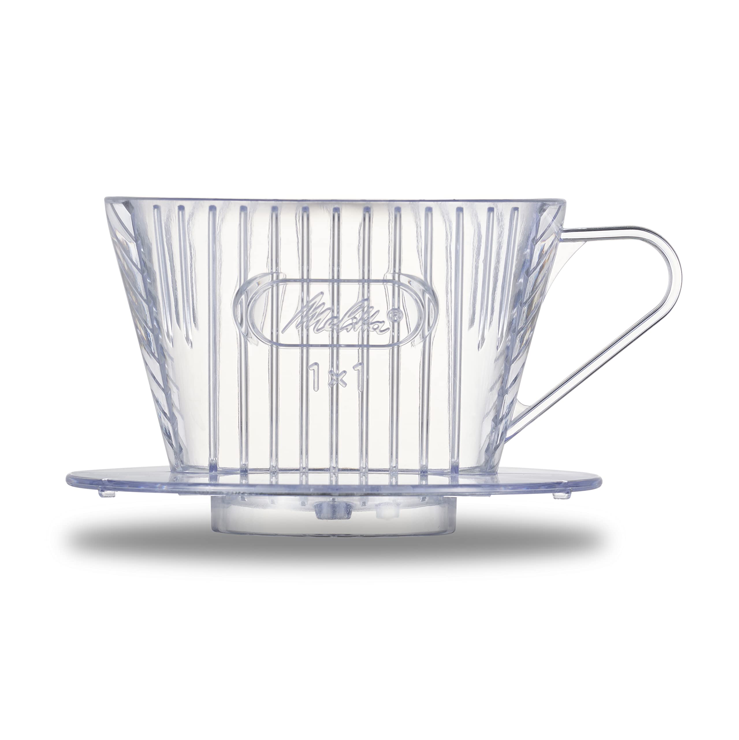 

Melitta Plastic Coffee Cup Clear Filter x Measuring Spoon Included x CF-T Dripper, 1-2 Capacity, 1, (1 1)