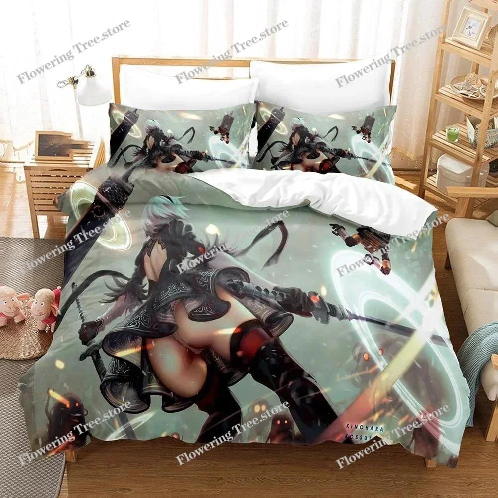3D Printed NieR Automata Bedding Set Duvet Cover Bedroom Comforter Covers Single Twin King Size Quilt Cover Home Textile