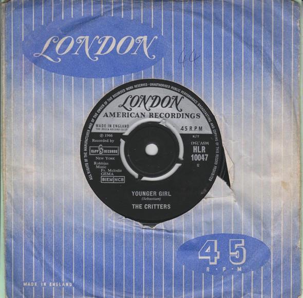 

7inch Record CRITTERS - Younger Girl HLR10047 London Records, 1966 UK Rock Used