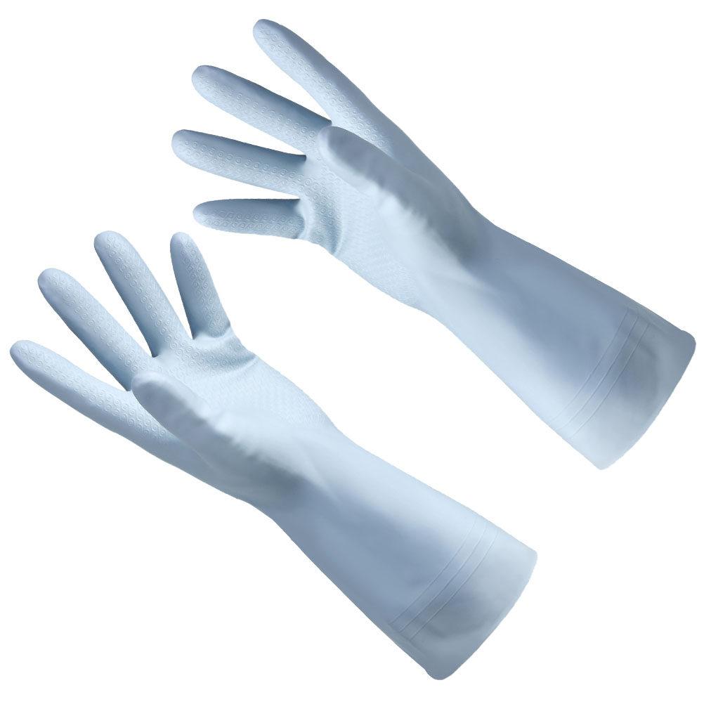 1Pair Waterproof Kitchen Gloves Green Heavy Duty Cleaning Mitts for Dishwashing Home Garden Car Wash Pet Care Industrial Work