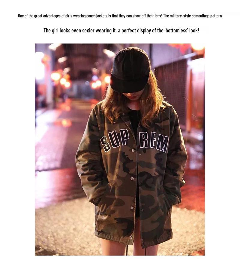 Retro černá bunda trenérského střihu s ohrnovacím límcem, unisex nadměrná velikost, jarní/podzimní styl