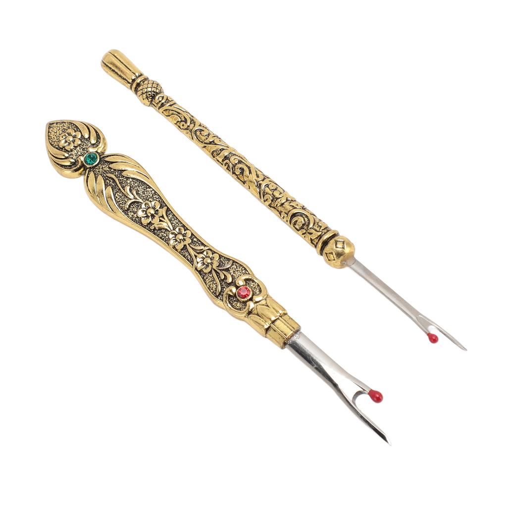 2 Stück Retro Nahttrenner Schnelles Entfernen DIY Metall Handstich Entferner Fadenentferner für Handarbeit