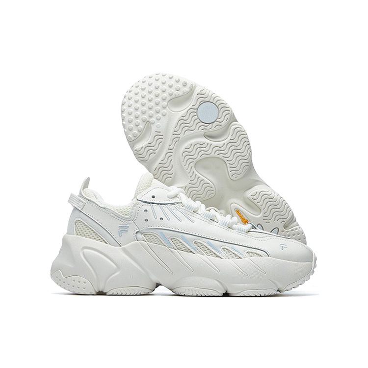 Fila ADE Retro Versatile Fabric Non-Slip Breathable Low-Top Casual Running Shoes Women Sneakers White Blue F12W031104FWA