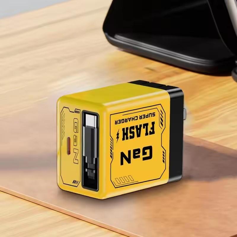 2-in-1 GaN-Ladegerät Skalierbar 120W Max Schnelllademodul Mit Typ-C-USB-Anschlüssen Los