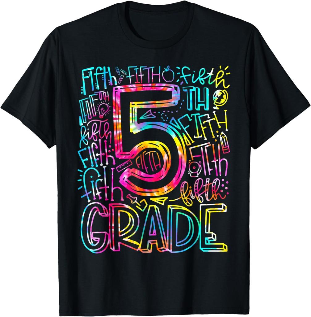 5th Grade Teacher Typography Team Fifth Grade Back to School T-Shirt