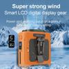 Portable Waist Fan Hanging Neck Fan with LED Lighting Power Bank 5 Speed Strong Airflow Cooling Fan for Outdoor Jobsite Working