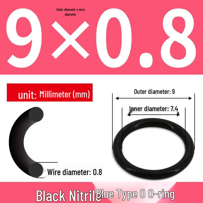 Durable Nitrile Rubber O-Ring, Wire Diameters 0.4-0.8mm, Waterproof & Wear-resistant Sealing Ring