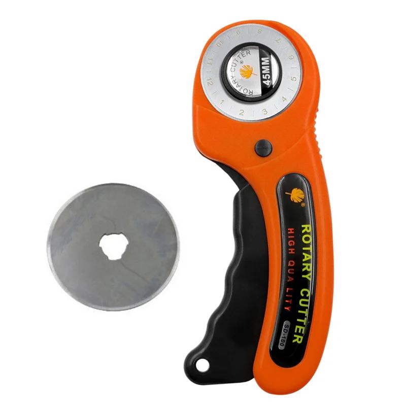 45mm Leather craft Rotary Cutter Leather Cutting Tool Leather Craft Fabric Circular Blade Knife DIY Patchwork Sewing Quilting