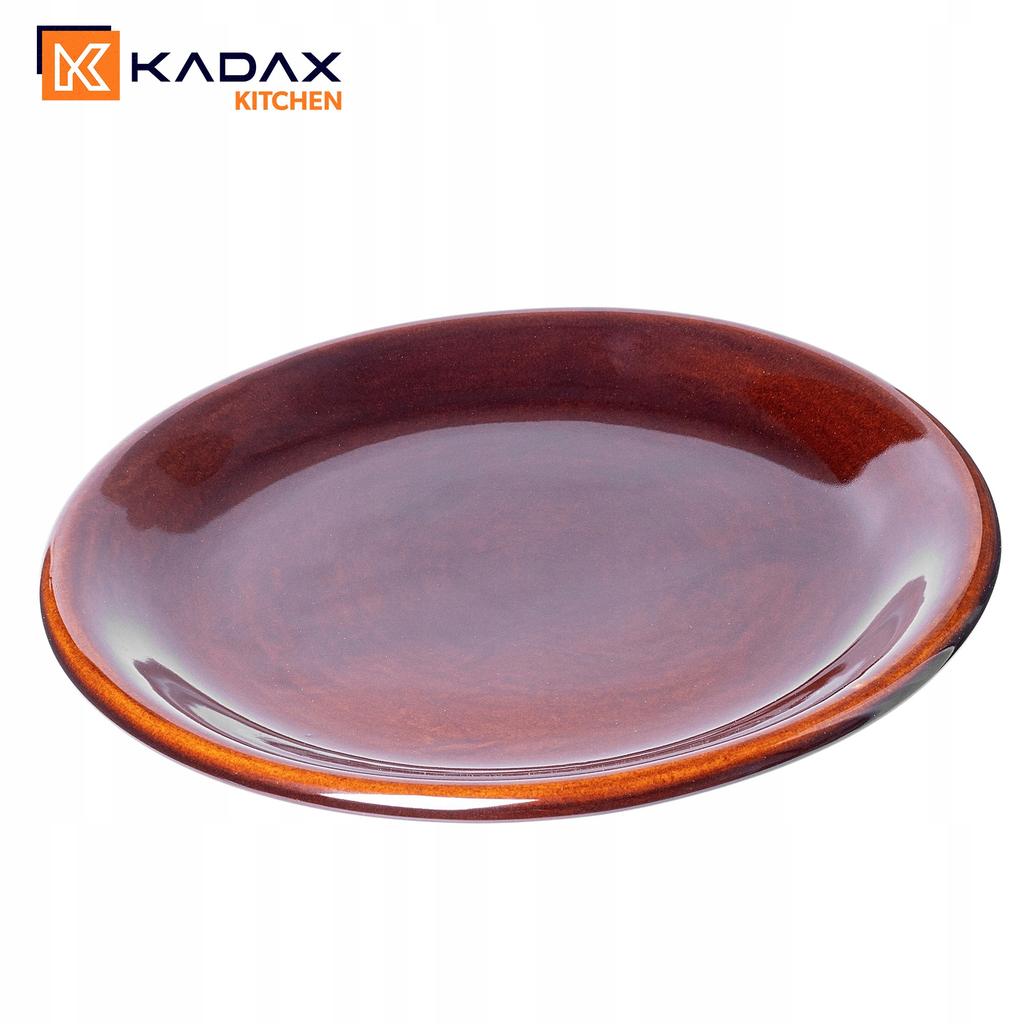 KADAX Shallow Dinner Plate 24 Cm Stoneware Brown