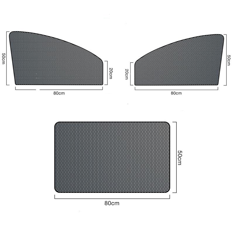 Magnetische Auto Zonnescherm UV Bescherming Autogordijn Auto Raam Zonnescherm Zijraam Mesh Zonneklep Zomer Bescherming Raamfolie