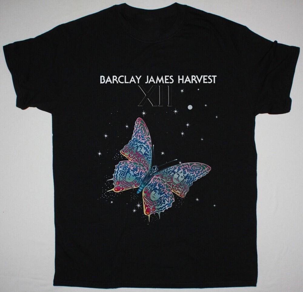 

BARCLAY JAMES HARVEST XII 1978 Short Sleeve Cotton Black All Size Shirt Unisex T-Shirt XL