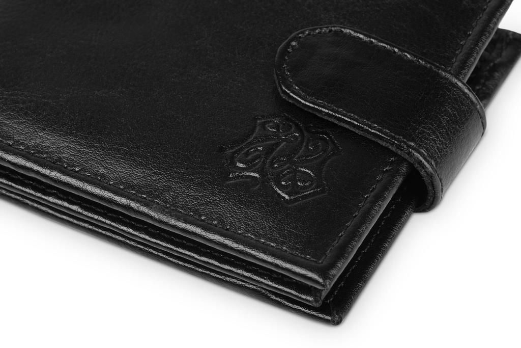 Men's Leather Wallet Kaletnik Halerz Black