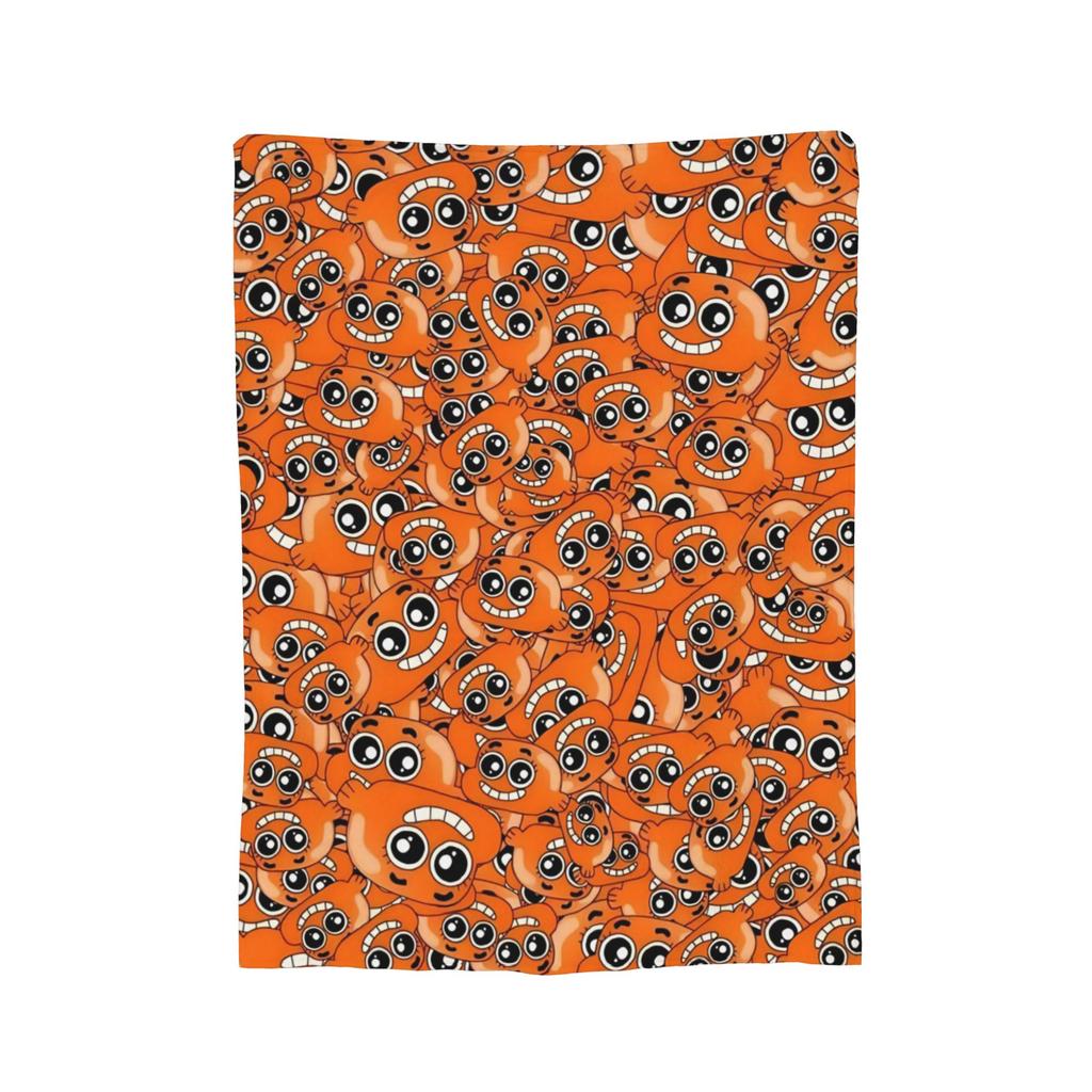 Gumballs Face Flannel Blanket Customized Throw Blanket for Home 150*125cm Plush Thin Quilt,