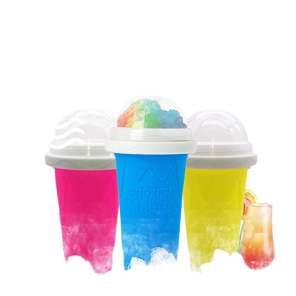 Silicone Slush Cup - Reusable Homemade Slushie Maker, Food-Grade Quick Shake Ice Maker, Summer DIY Cold Drink & Slushie Cup