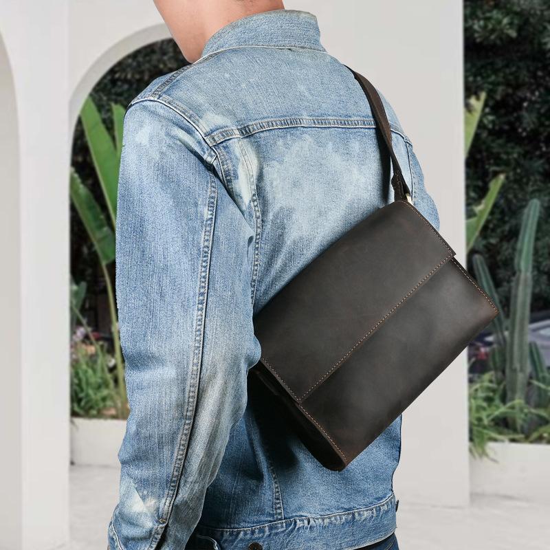 Новая мужская сумка из натуральной кожи — фото 3