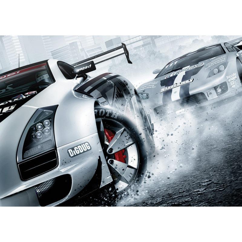 

Ghost Supercar Sedan Wall Art Poster with Frame Yellow Kraft Paper (No Glue) 30X42 cm