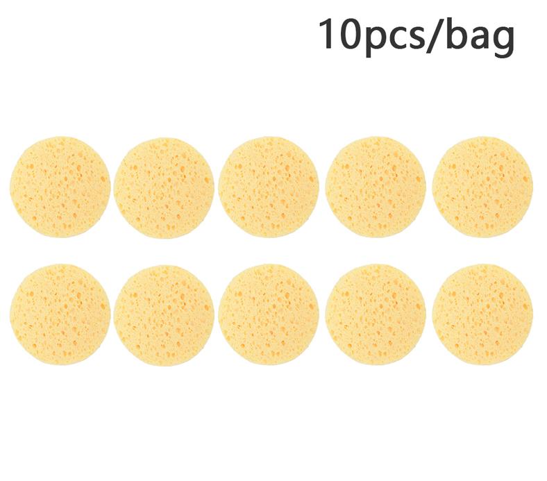 10Pcs Face Cleaning Sponge Pad for Exfoliator Mask Facial SPA Massage Makeup Removal Thicker Compress Natural Cellulose Reusable