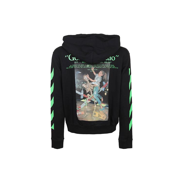 OFF WHITE Golden Ratio Graphic Zip Up Hoodie OMBE001R20E300141088