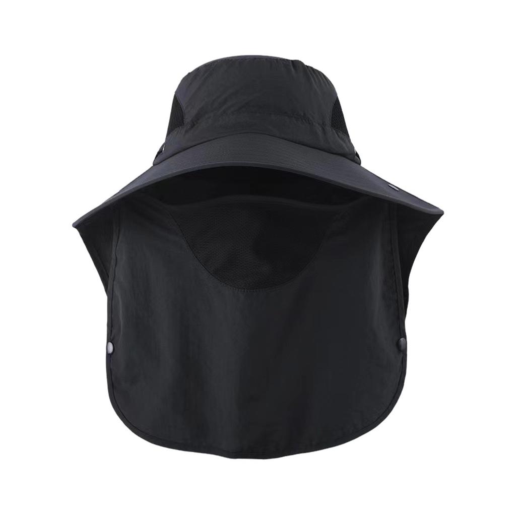Sun Protection Bucket Hat with Wide Brim and Face Mask for Women Men Outdoor Summer Fishing Hiking Travel 6 Colors