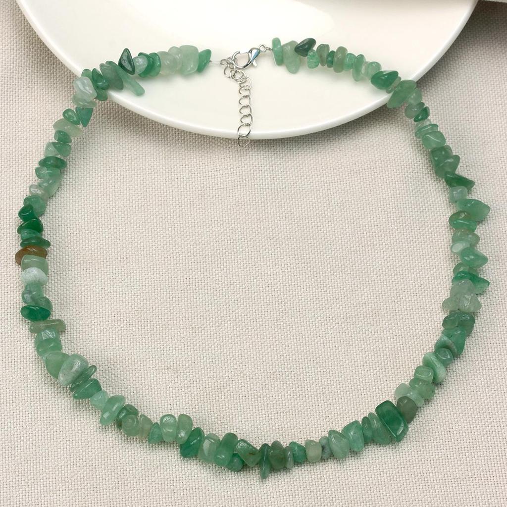 Crushed Crystal Handmade Beaded Necklace - Versatile Spring/Summer Beach Style for Women