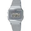 Digital Watch Metal Mesh Band A700wm 7a Silver