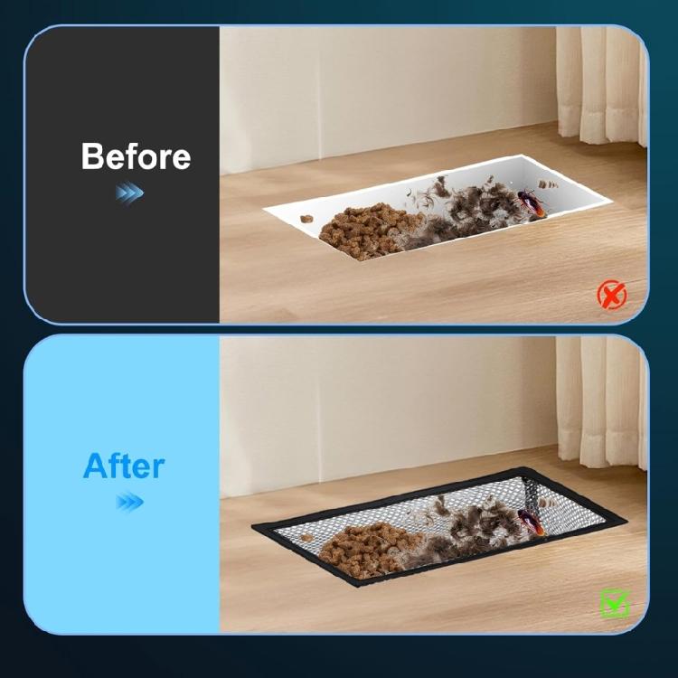 Strong Floor Vents Covers 4X10 Inch Carbon Steel Reusable Airflows Screens Debris Trap for HVAC Systems Easy Maintenance