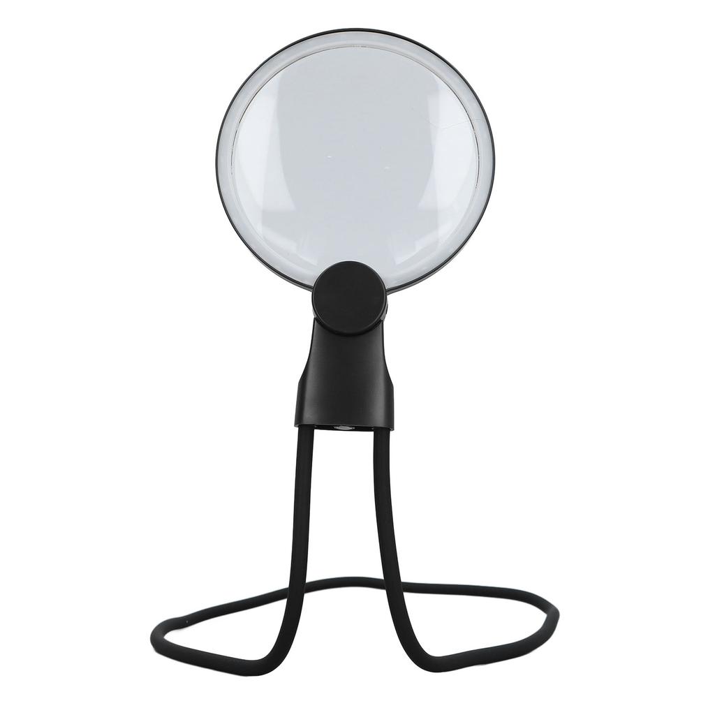 3X Neck Wear Magnifying Glass with Light Flexible Gooseneck Magnetic Suction Adjustable Brightness R