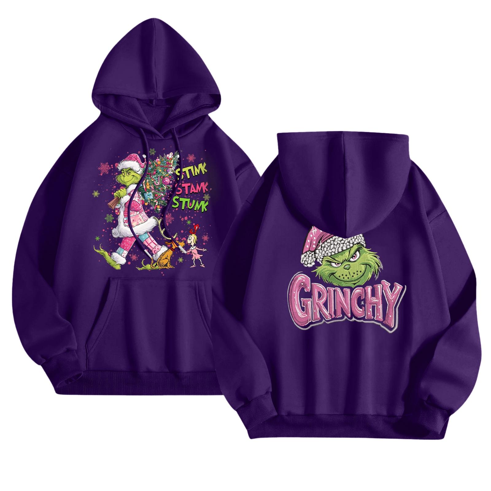 

Женский модный повседневный худи с длинным рукавом и принтом S