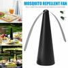 Stylish Fly Repellent Fan Lightweight And Odor-free For Hassle-free Dining Outdoors